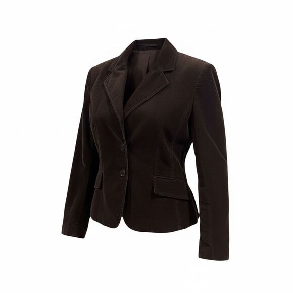 The Limited - Brown Corduroy Tailored Blazer | Classic Structured Jacket - Picture 2 of 2